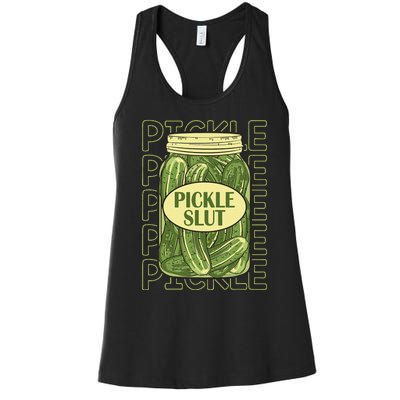 Pickle Slut Funny Pickle Slut Who Loves Pickles Apaprel Women's Racerback Tank