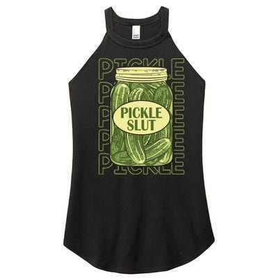 Pickle Slut Funny Pickle Slut Who Loves Pickles Apaprel Women’s Perfect Tri Rocker Tank