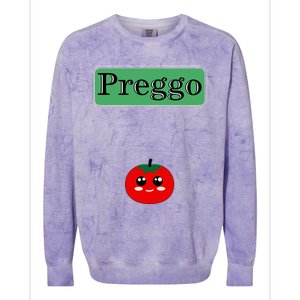 Preggo Sauce Funny Maternity Halloween Costume Tomato Sauce Colorblast Crewneck Sweatshirt