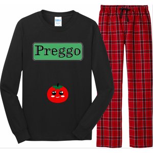 Preggo Sauce Funny Maternity Halloween Costume Tomato Sauce Long Sleeve Pajama Set