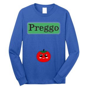 Preggo Sauce Funny Maternity Halloween Costume Tomato Sauce Long Sleeve Shirt