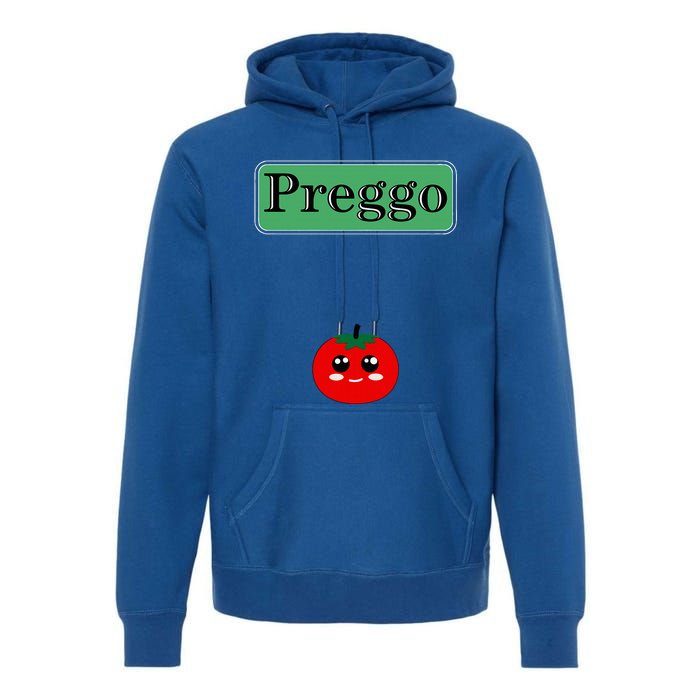 Preggo Sauce Funny Maternity Halloween Costume Tomato Sauce Premium Hoodie