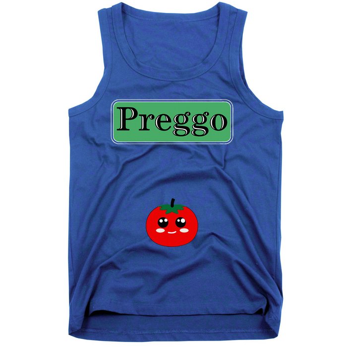 Preggo Sauce Funny Maternity Halloween Costume Tomato Sauce Tank Top