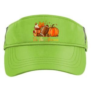 Pumpkin Spice Football Tis The Season Fall Thanksgiving Adult Drive Performance Visor