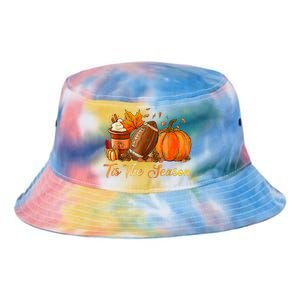 Pumpkin Spice Football Tis The Season Fall Thanksgiving Tie Dye Newport Bucket Hat