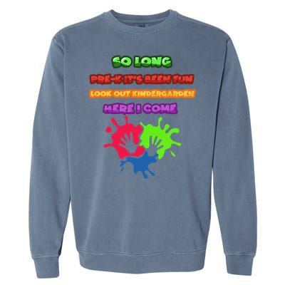 PreK School Funny Kindergarten Gift Garment-Dyed Sweatshirt