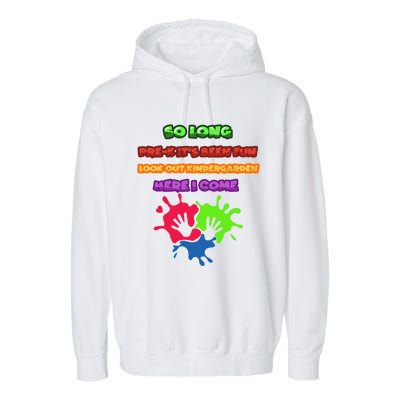 PreK School Funny Kindergarten Gift Garment-Dyed Fleece Hoodie