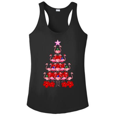 Pink Santa Flamingo Christmas Tree Gift Ladies PosiCharge Competitor Racerback Tank