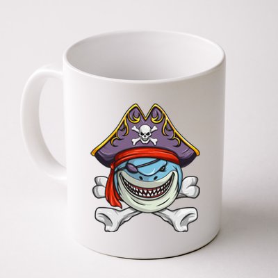 Pirate Shark Funny Cross Bones Halloween Costume Coffee Mug