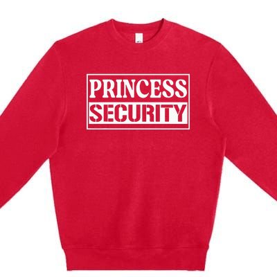 Princess Security Funny Birthday Halloween Party Design Premium Crewneck Sweatshirt