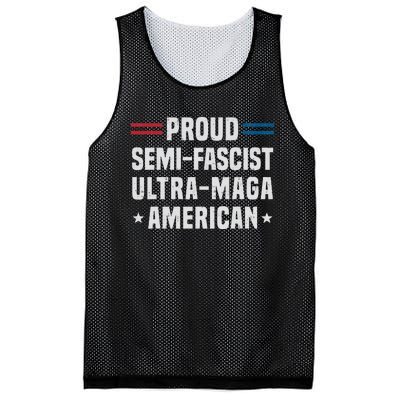 Proud Semi Fascist Ultra Maga American Funny Patriotic Mesh Reversible Basketball Jersey Tank