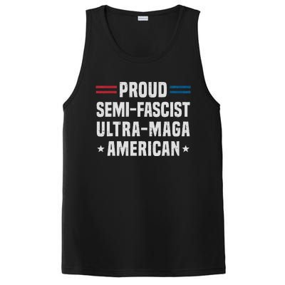 Proud Semi Fascist Ultra Maga American Funny Patriotic PosiCharge Competitor Tank