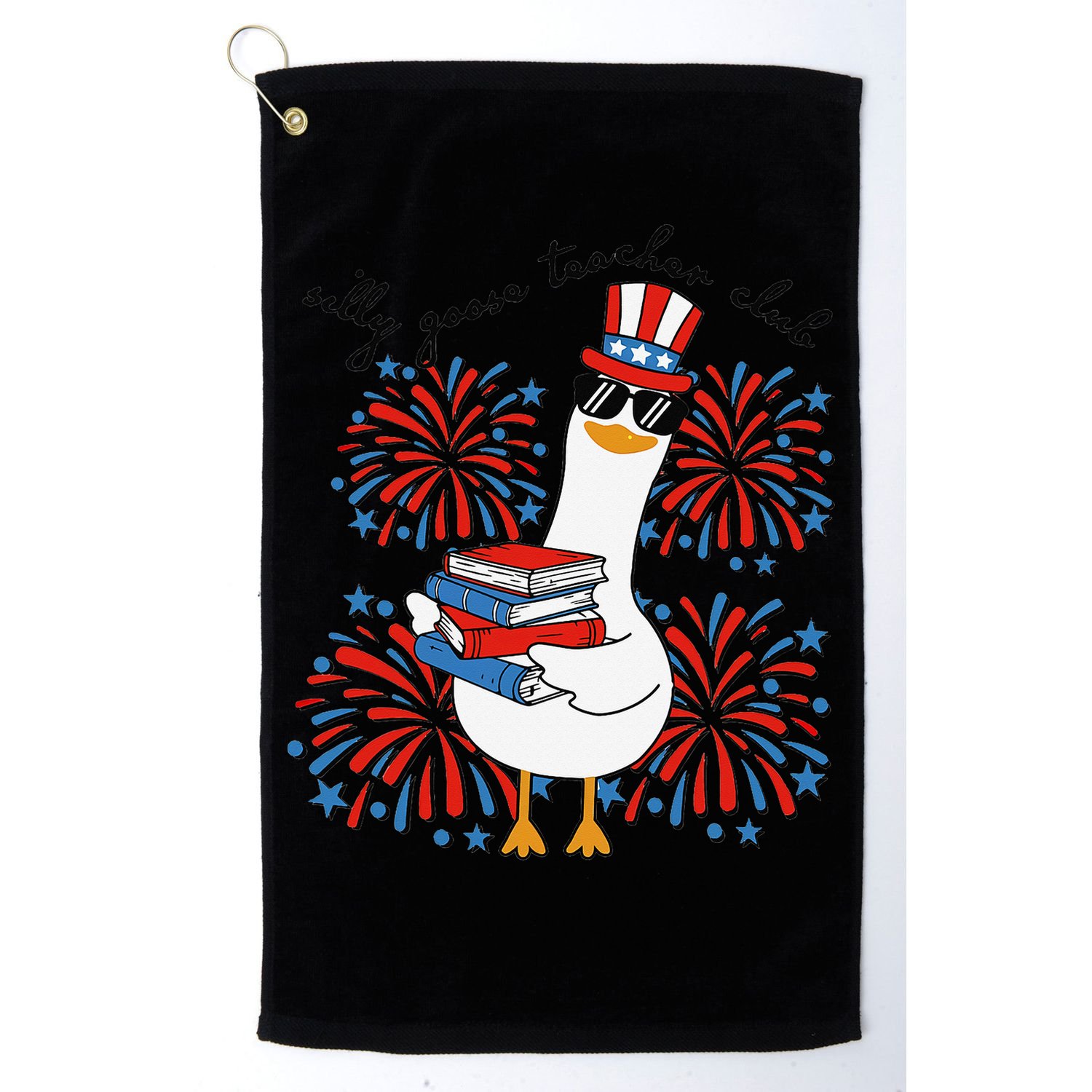 Patriotic Silly Goose Teacher Club 4th Of July Teacher Life Golf Towel