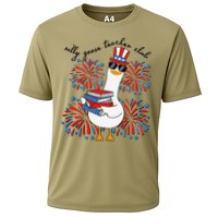 Patriotic Silly Goose Teacher Club 4th Of July Teacher Life Cooling Performance Crew T-Shirt