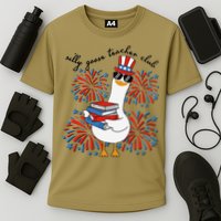 Patriotic Silly Goose Teacher Club 4th Of July Teacher Life Cooling Performance Crew T-Shirt