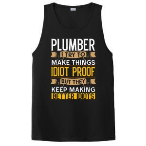 Plumber Sarcastic Graphic Funny Plumbing PosiCharge Competitor Tank