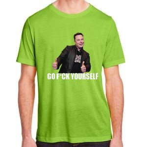 Papa Swolio Go Fuck Yourself Thumbs Up Funny Elon Musk Adult ChromaSoft Performance T-Shirt