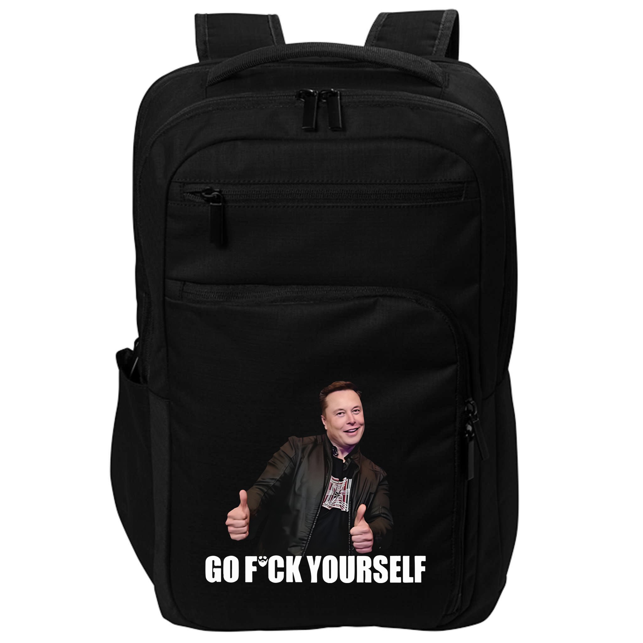 Papa Swolio Go Fuck Yourself Thumbs Up Funny Elon Musk Impact Tech Backpack