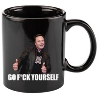 Papa Swolio Go Fuck Yourself Thumbs Up Funny Elon Musk 11oz C Handle Ceramic Mug