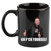 Papa Swolio Go Fuck Yourself Thumbs Up Funny Elon Musk 11oz C Handle Ceramic Mug