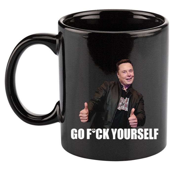 Papa Swolio Go Fuck Yourself Thumbs Up Funny Elon Musk 11oz C Handle Ceramic Mug
