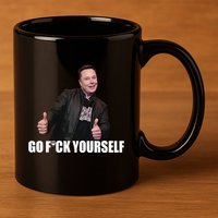 Papa Swolio Go Fuck Yourself Thumbs Up Funny Elon Musk 11oz C Handle Ceramic Mug