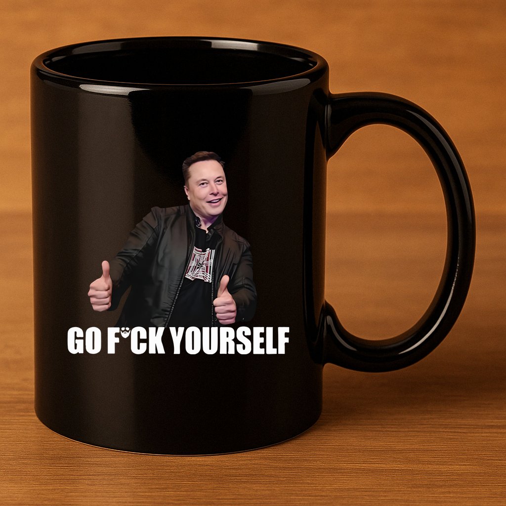 Papa Swolio Go Fuck Yourself Thumbs Up Funny Elon Musk 11oz C Handle Ceramic Mug