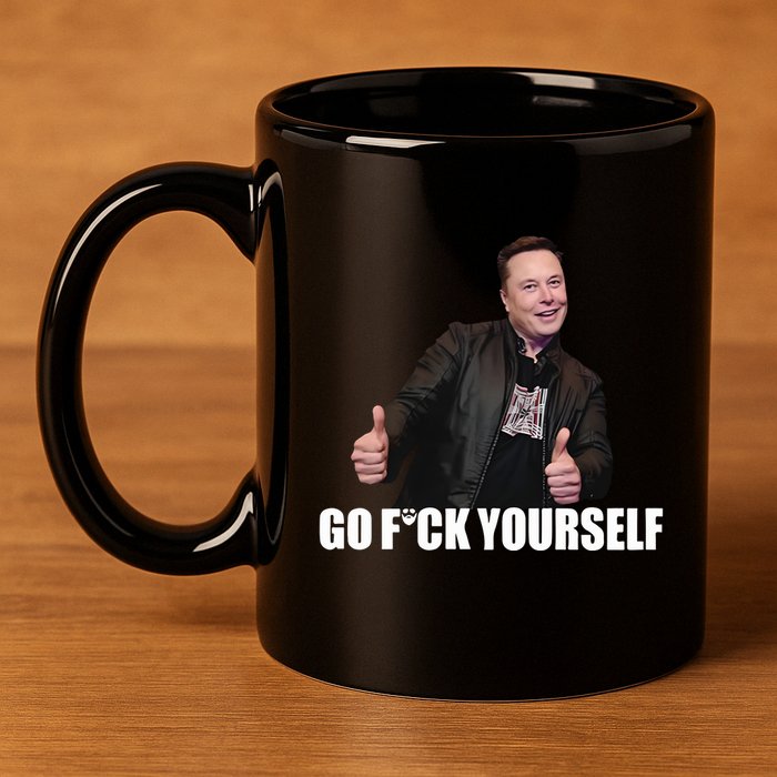 Papa Swolio Go Fuck Yourself Thumbs Up Funny Elon Musk 11oz C Handle Ceramic Mug