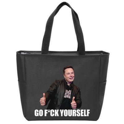 Papa Swolio Go Fuck Yourself Thumbs Up Funny Elon Musk Zip Tote Bag