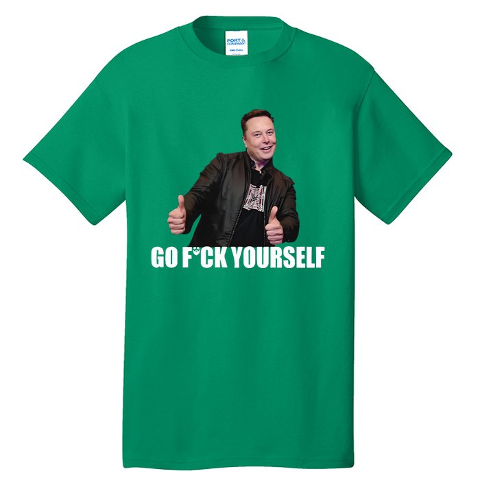 Papa Swolio Go Fuck Yourself Thumbs Up Funny Elon Musk Tall T-Shirt