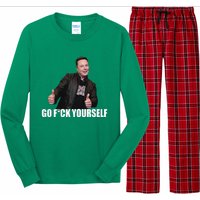 Papa Swolio Go Fuck Yourself Thumbs Up Funny Elon Musk Long Sleeve Pajama Set