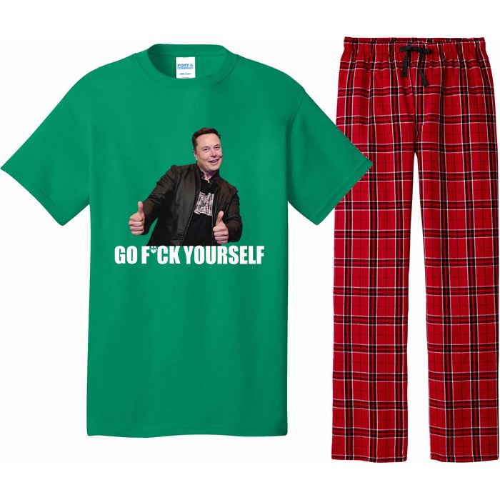 Papa Swolio Go Fuck Yourself Thumbs Up Funny Elon Musk Pajama Set