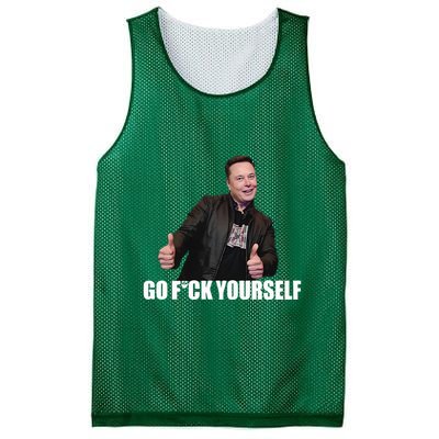Papa Swolio Go Fuck Yourself Thumbs Up Funny Elon Musk Mesh Reversible Basketball Jersey Tank