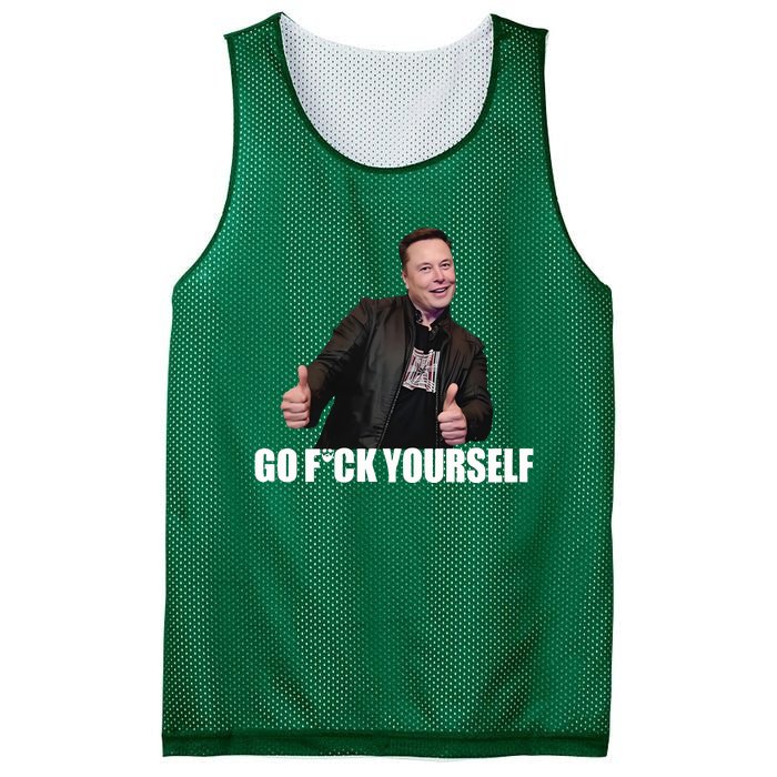 Papa Swolio Go Fuck Yourself Thumbs Up Funny Elon Musk Mesh Reversible Basketball Jersey Tank