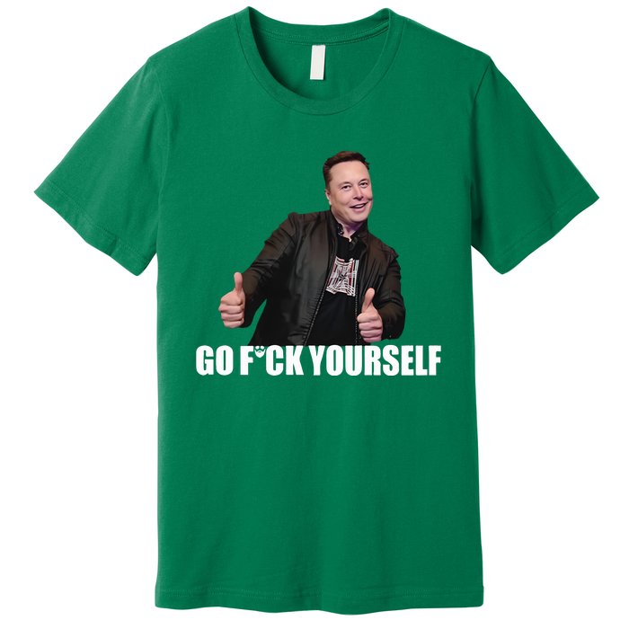 Papa Swolio Go Fuck Yourself Thumbs Up Funny Elon Musk Premium T-Shirt