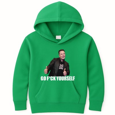 Papa Swolio Go Fuck Yourself Thumbs Up Funny Elon Musk Kids Hoodie