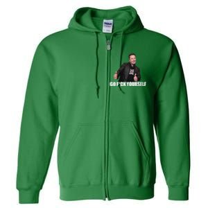 Papa Swolio Go Fuck Yourself Thumbs Up Funny Elon Musk Full Zip Hoodie