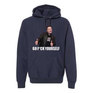 Papa Swolio Go Fuck Yourself Thumbs Up Funny Elon Musk Premium Hoodie