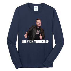 Papa Swolio Go Fuck Yourself Thumbs Up Funny Elon Musk Tall Long Sleeve T-Shirt