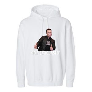 Papa Swolio Go Fuck Yourself Thumbs Up Funny Elon Musk Garment-Dyed Fleece Hoodie