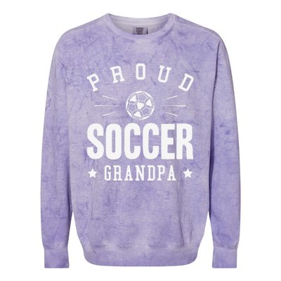 Proud Soccer Grandpa Gift Colorblast Crewneck Sweatshirt