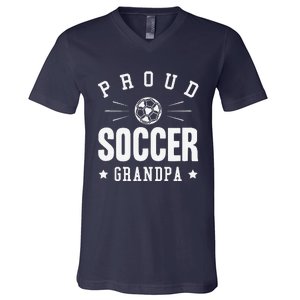 Proud Soccer Grandpa Gift V-Neck T-Shirt