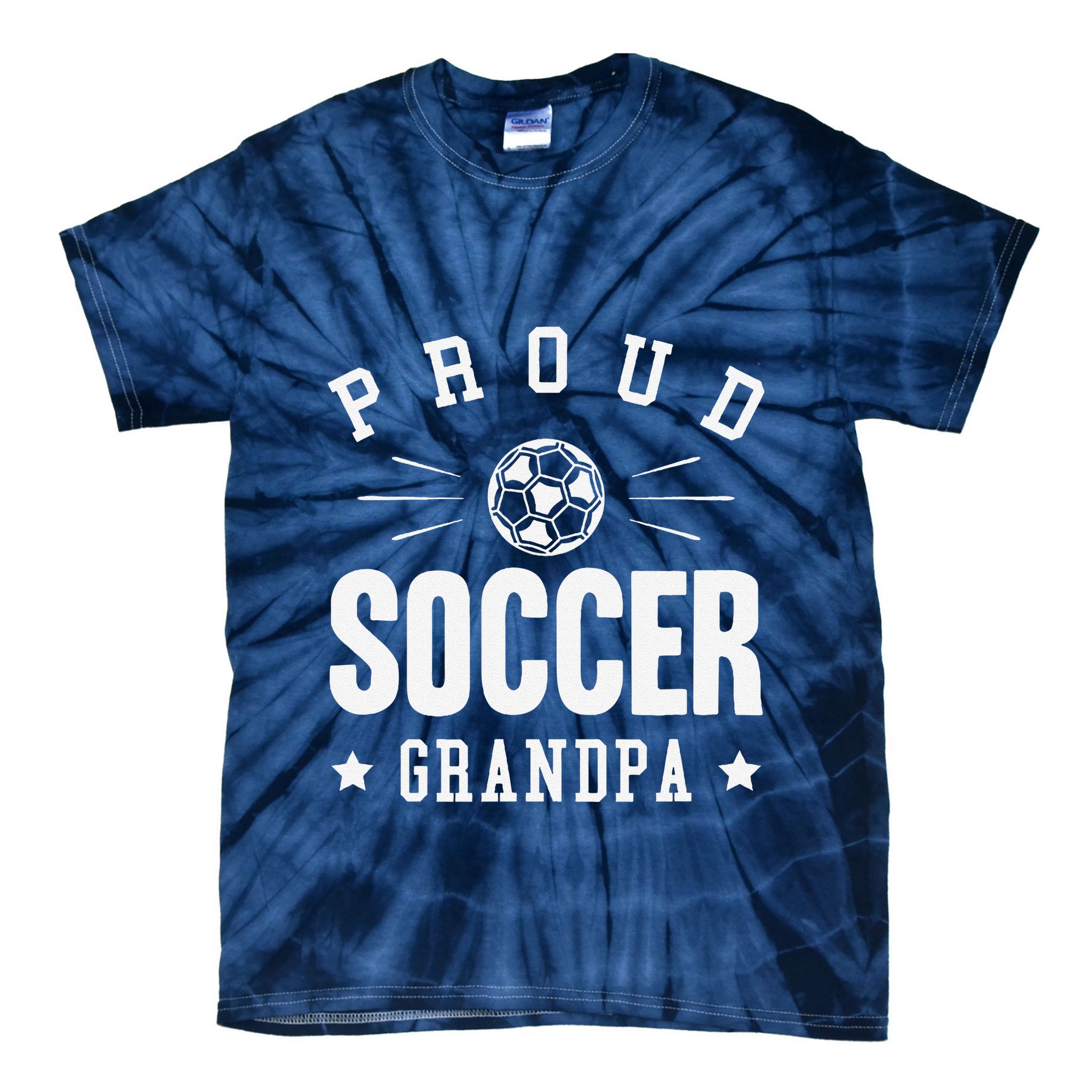 Proud Soccer Grandpa Gift Tie-Dye T-Shirt