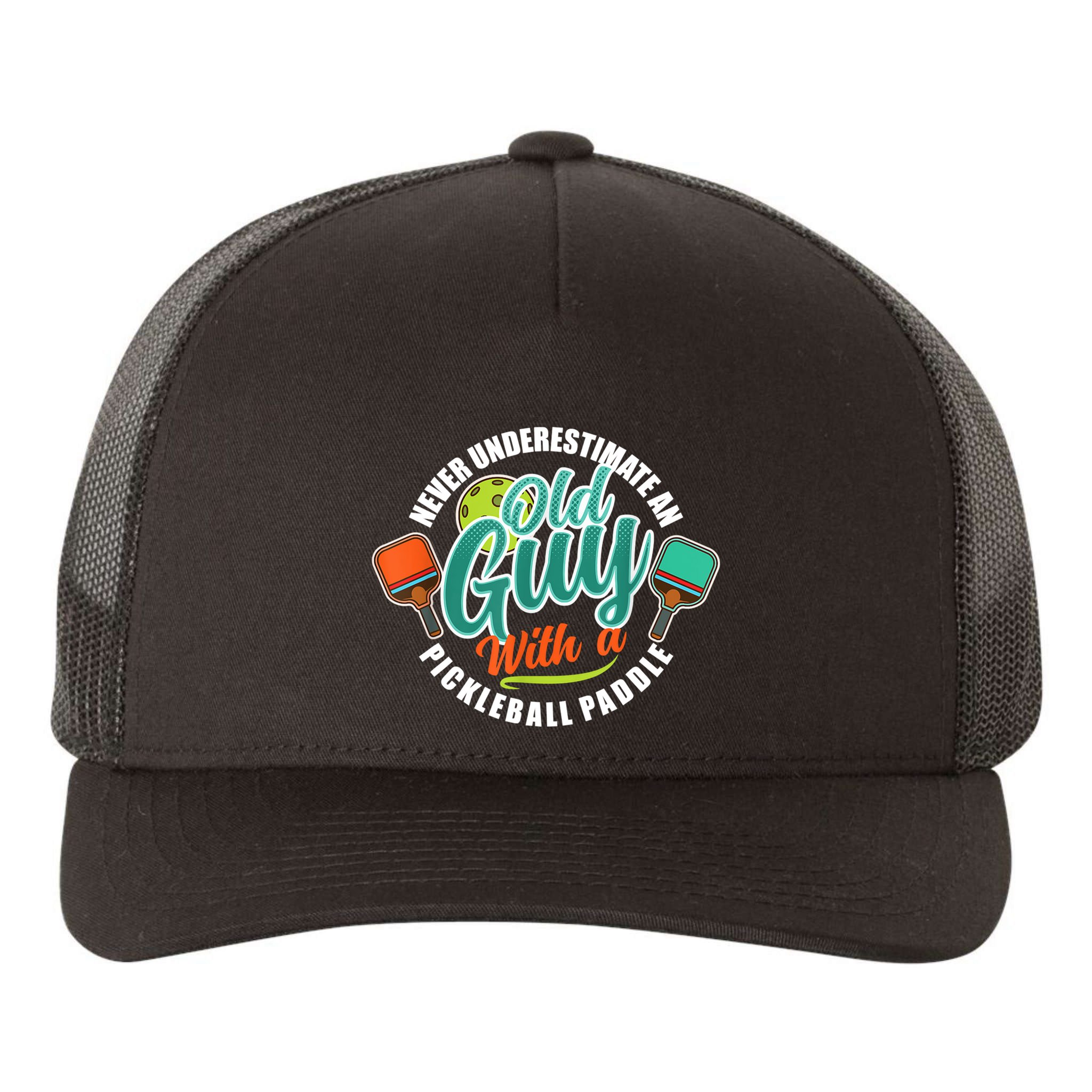 Pickleball Saying Grandma Old Guys Yupoong Adult 5-Panel Trucker Hat