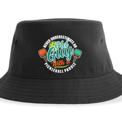 Pickleball Saying Grandma Old Guys Sustainable Bucket Hat