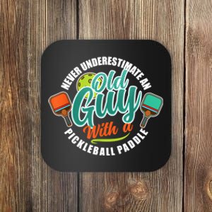 Pickleball Saying Grandma Old Guys Coaster