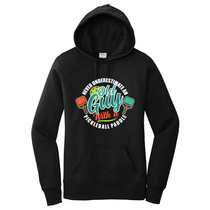 Pickleball Saying Grandma Old Guys Women's Pullover Hoodie