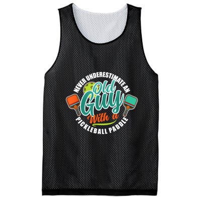 Pickleball Saying Grandma Old Guys Mesh Reversible Basketball Jersey Tank
