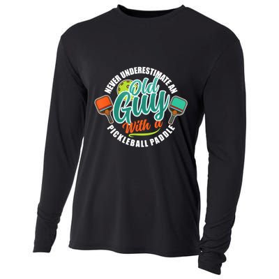 Pickleball Saying Grandma Old Guys Cooling Performance Long Sleeve Crew