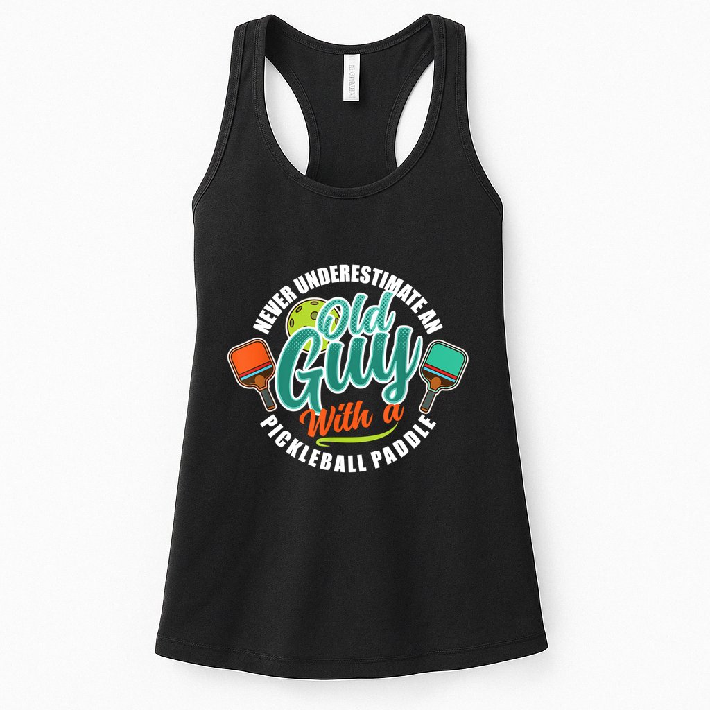 Pickleball Saying Grandma Old Guys Womens Tank Top